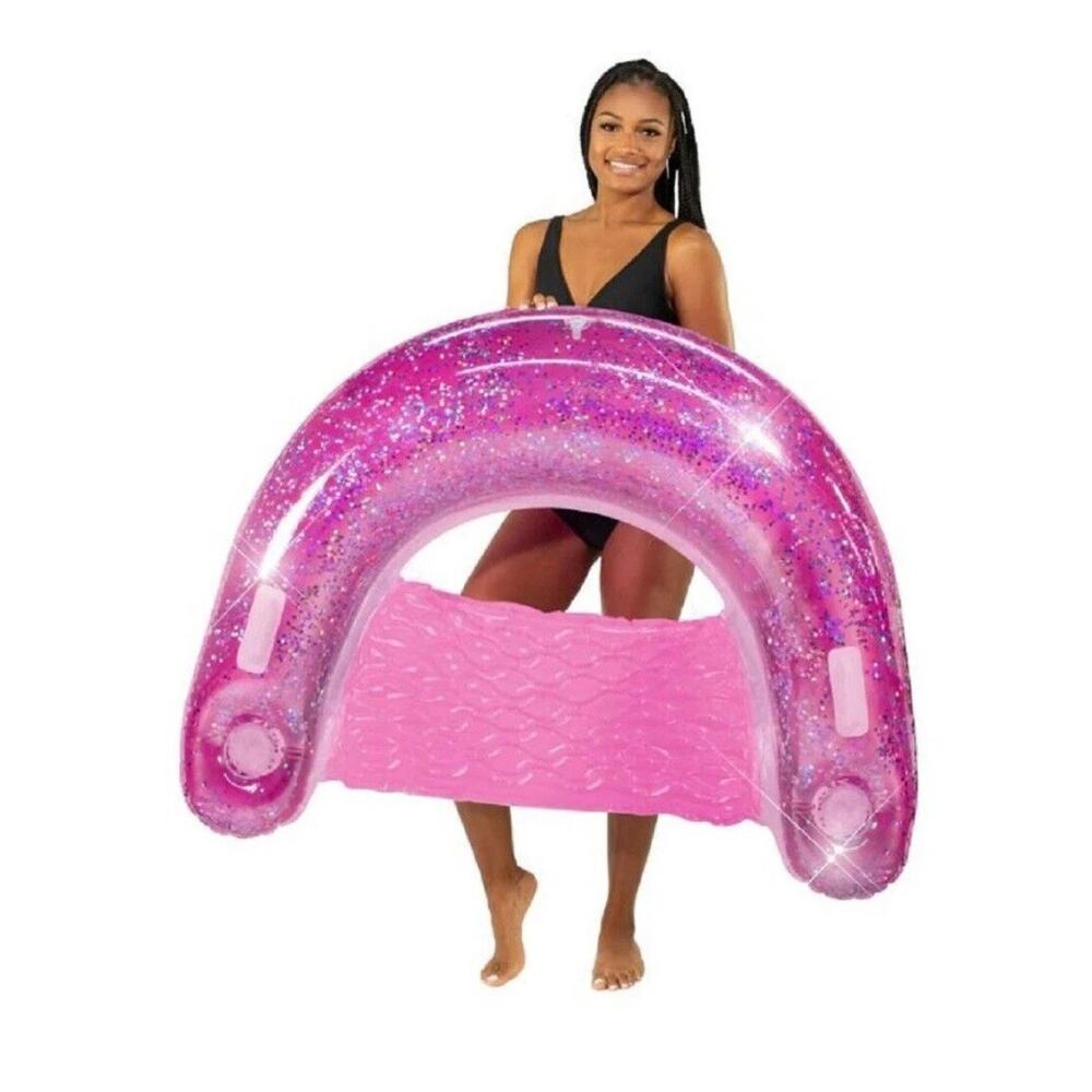 PoolCandy Orchid Glitter Inflatable Pool Sun Chair